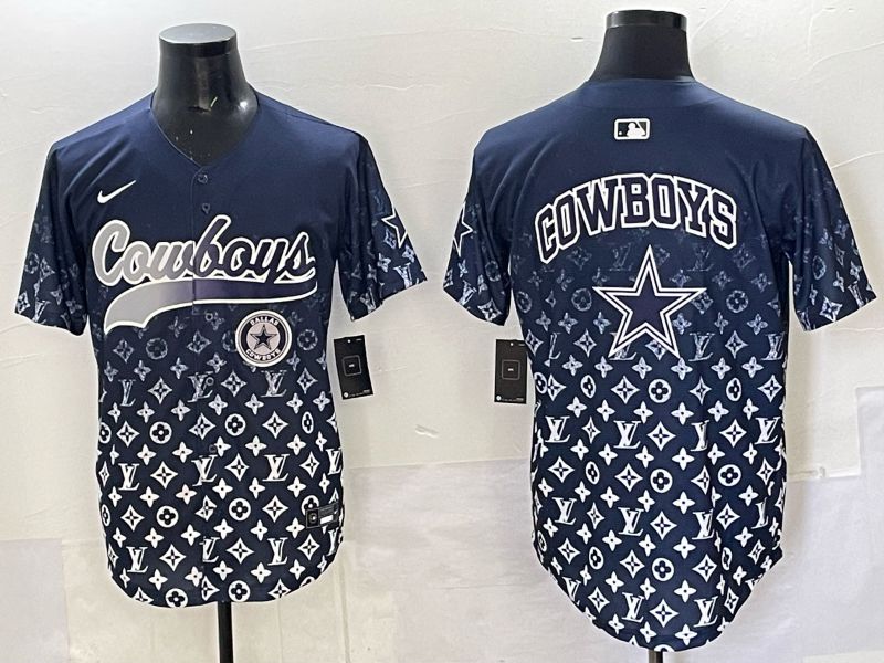 Men 2025 Dallas Cowboys Blank Drak Blue Nike Limited NFL Jersey 010